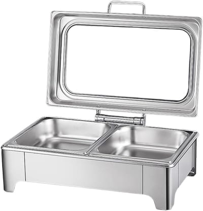 Voedselwarmer Set - Warmhoudbak - Feestelijke diners - Instelbare temperatuur - 13.5L capaciteit - Zilverkleurig