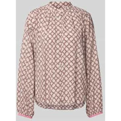 Regular fit blouse van viscose in all-over look