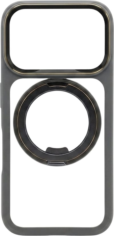 Mastersøn iPhone 17 Pro Max Hoesje met Ring & MagSafe - Grijs - Geschikt voor MagSafe