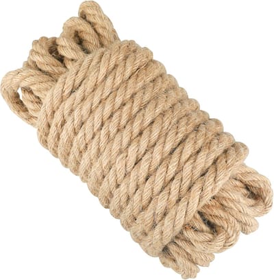 Dik Jute Touw 12 mm - 10 m Sterk Hennep Touw voor Inpakken en Tuinieren