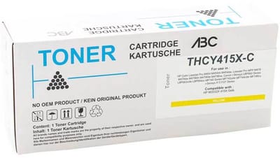 ABC huismerk toner geschikt voor HP 415X W2032X geel (MET CHIP) voor HP Color Laserjet Pro M454 Series Color Laserjet M454dn M454dw MFP M479 M479dw M479fdn M479fdw M479fnw