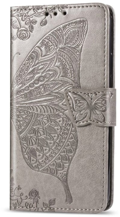 Hoesje geschikt voor Samsung Galaxy A26 - Bookcase - Pasjeshouder - Portemonnee - Vlinderpatroon - Kunstleer - Grijs