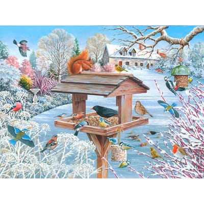 5D Doe-het-zelf Diamantschilderij  Winterdieren  3D Diamantschilderij Ronde Strass Steentjes Diamantschilderij 20X30CM blue