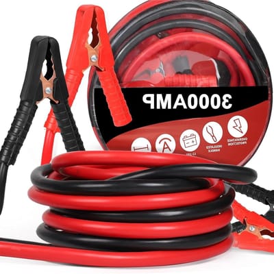 Startkabels - Overbruggingskabels - Motor Starten - 3000 A Piekstroom - 5 Meter - Zwart