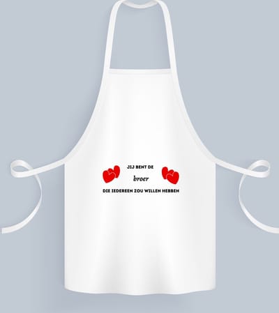 Akyol - jij bent de broer die iedereen zou willen hebben Keukenschort - Broer - geweldige broer - liefste broer - verjaardag - cadeau - kado - bedankje - geschenk - 82 bij 71 cm