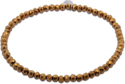 CO88 Collection - 8CB-91317 - kralenarmband vrouwen met donkergouden kristalstenen - 3 mm