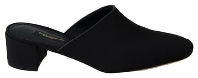 Dolce & Gabbana Zwarte Sleehak Sandal