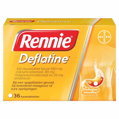 Rennie Deflatine Kauwtabletten - 3 x 36 tabletten