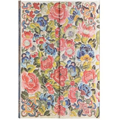Paperblanks cahier, uitvoering pear garden mini, formaat 10 x 14 cm., gelinieerd