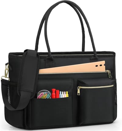 Laptoptas 15,6 inch - Zakelijke draagtas - Messenger schoudertas - Grote handtas voor werk, kantoor en reizen - Zwart