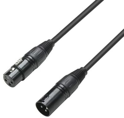 DMX-kabel 3-polig XLR vrouwelijk naar 3-polig XLR mannelijk - 10 meter
