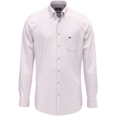 Fynch-Hatton Overhemd Washed Oxford Check Button-Down Magnolia / male
