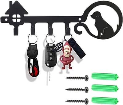 Allecta - Sleutelhanger voor muurmontage voor thuis en garage (zwart)