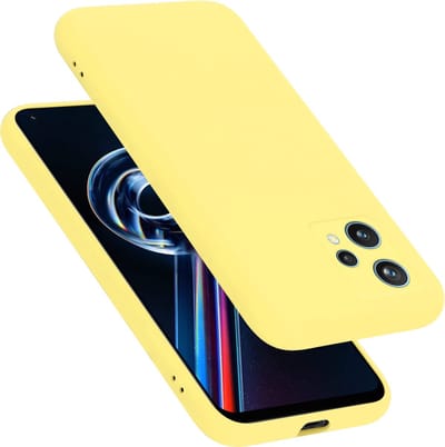 Cadorabo Hoesje geschikt voor Realme 9 5G / 9 PRO / V25 / Q5 / OnePlus Nord CE 2 LITE 5G in LIQUID GEEL - Beschermhoes gemaakt van flexibel TPU silicone Case Cover