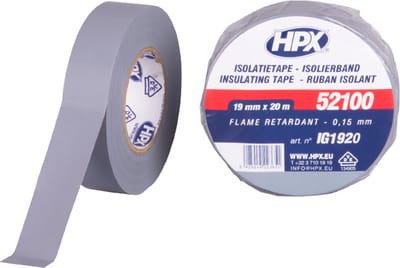 PVC isolatietape VDE - grijs 19mm x 20m