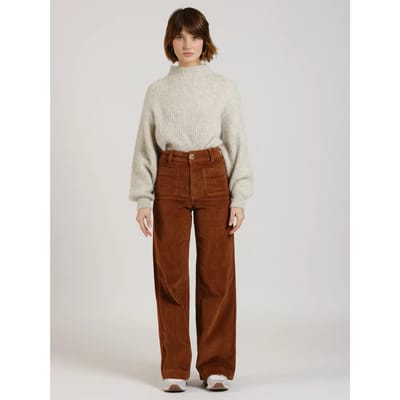Damesjeans met wijde pijpen F.A.M. Paris Fauve