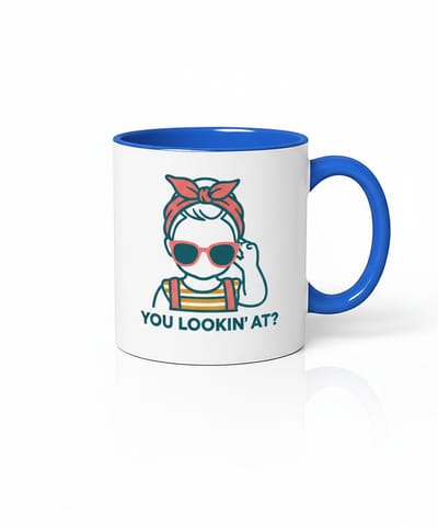 Stoere Baby Mok - You Lookin' At? Design - Koffiemok met Attitude!
