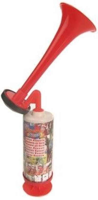 Luchtpomp toeter 35cm - supertoeter 35cm - Stadion Themafeest fun lawaaimaker carnaval optocht festival