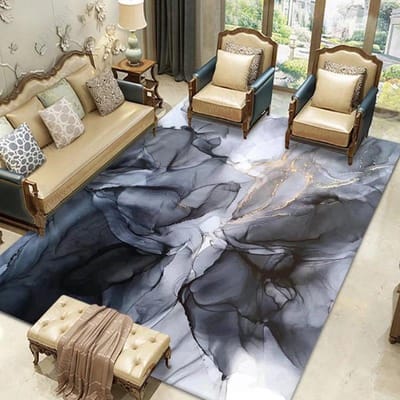 Noordse Marmeren Tapijten voor Woonkamer Mode Luxe Stijl 200x300 Vloerkleden voor Slaapkamer Zachte Antislip Bedzijde Flanellen Matten Wasbaar 80*160cm