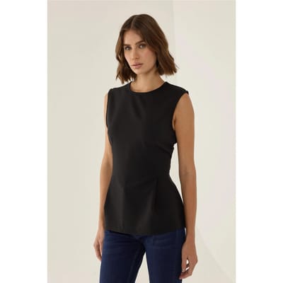 Zwarte Peplum Top