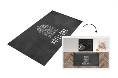Keukenloper - Loper keuken - Spreuken - Quotes Hotel Oma - Grootmoeder - Moederdag cadeautje - 120x60 cm - Keukenloper vinyl