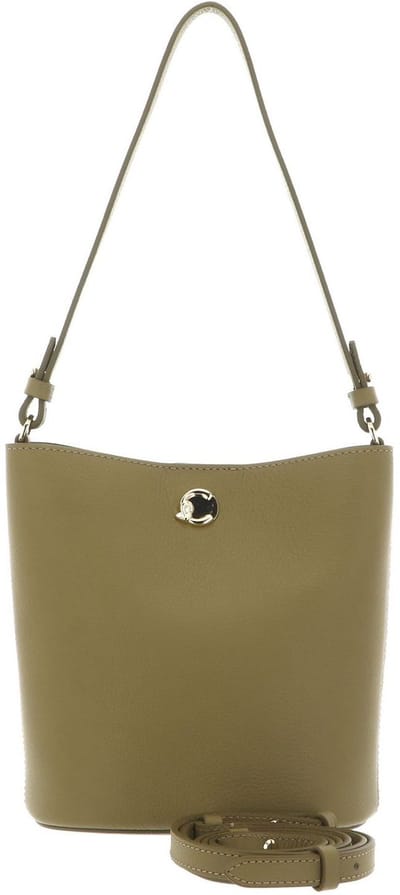 COCCINELLE Leren schoudertas Nikla Mini Bag Double Grainy Leather Seagrass / Sandshell kaki