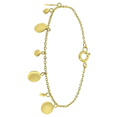 Lucardi Dames Grace armband - Staal - Armband - Cadeau - 20 cm - Goudkleurig