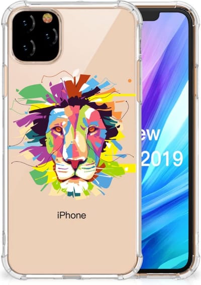 Apple iPhone 11 Pro Max Stevig Bumper Hoesje Lion Color