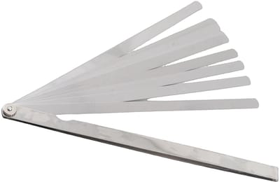 Dailygoods- Voelermaat Professioneel - 17 Stuks - Bladdikte 0,02-1 mm - Roestvrij Staal - Nauwkeurig Meetgereedschap - Metalen Schroef Bevestiging - Dikte Meetinstrument