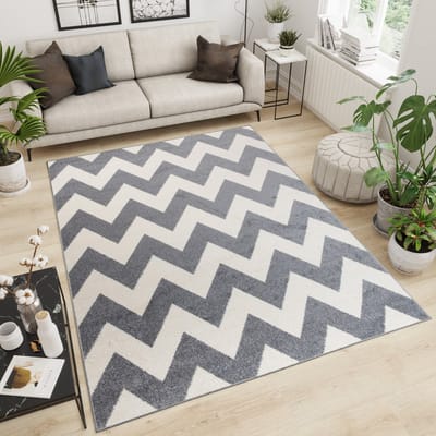 Tapiso Maroko Vloerkleed Woonkamer Zigzag Karpet Maat- 120x170