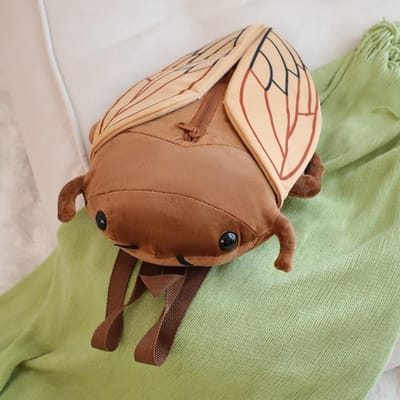Cicade Pluche Rugzak Kinder Schooltas Schattige Levensgetrouwe Insect Pluche Speelgoedpop Cartoon Kever Tas Zacht Dier Pluche Speelgoed Verjaardagscadeau