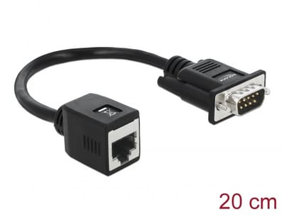 Delock Serial RS-232/422/485 Adapter DB9 male to RJ45 jack