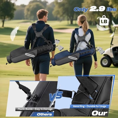 Compacte Lichtgewicht Golfbag voor 7 Clubs - Ideaal voor Pitch & Putt, Par 3 en Driving Range