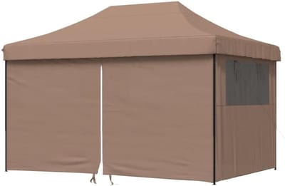 Pop-up Partytent - Tuintent Opvouwbaar - Outdoor Evenementen - Snelle Opbouw - 440 x 292 x 315 cm - Bruin