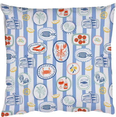 Sierkussens - Kussentjes Woonkamer - 50x50 cm - Zee - Sfeer - Kreeft - Oester