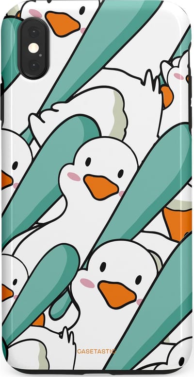 Casetastic Hoesje Geschikt voor Apple iPhone Xs Max - Stijlvolle Beschermende Duo-layer Case - Ganssterk