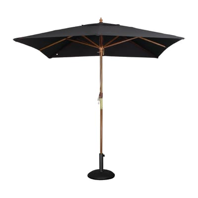 HorecaTraders  Parasol Vierkant Zwart - 2,7(h)x2,5(l)x2,5(b) meter