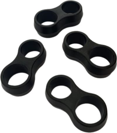 Knaak Deurklink Buffers Zwart - Muurbeschermers - Flexibele Deurstoppers - Set van 4