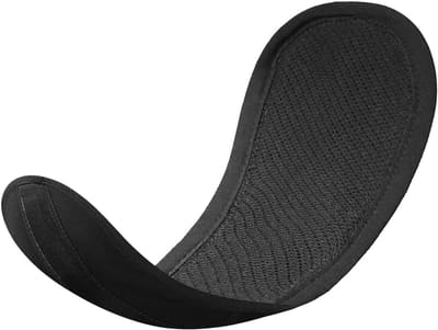 Wasbaar Inlegkruisje - Herbruikbare Handdoek - Intieme Hygiëne - Antislip Siliconen - 24 cm Lengte - Zwart