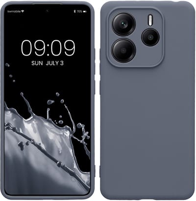 kwmobile telefoonhoesje geschikt voor Xiaomi Redmi Note 14 5G - Hoesje voor smartphone - Precisie camera uitsnede - In blauwgrijs