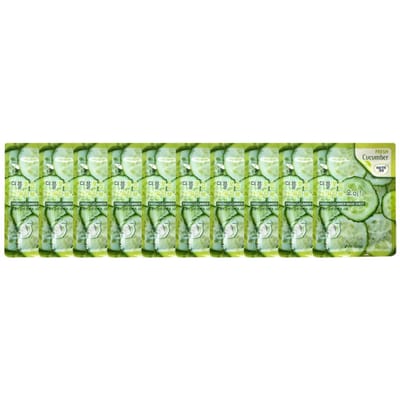 Feuille de masque au concombre frais 3W CLINIC (3 options) #10 Sheets beige