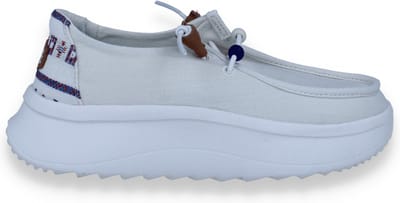 Hey Dude Dames Sneaker Wendy Peak Baja Stripe White | Wit | Maat: 36