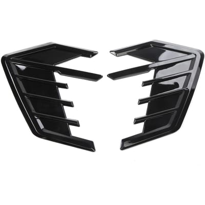 Universele 2 stuks Auto Spatbord Zijroosters Decor Luchtstroom Inlaatgat Grille Spoiler DIY Stijl Auto Lucht zwart