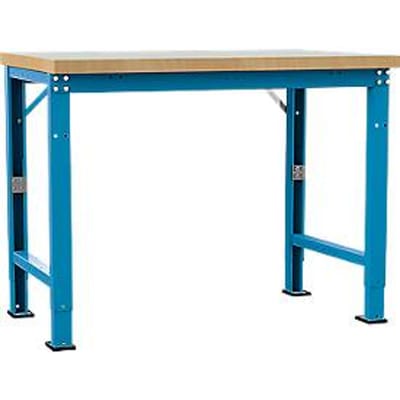 Manuflex werkbank Profi speciaal, tafelblad kunststof, 1250 x 700 mm, lichtblauw