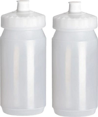 Drinkfles 2x 550 ml Bidons Transparant Waterfles Fiets Racefiets Mountainbike Bidon