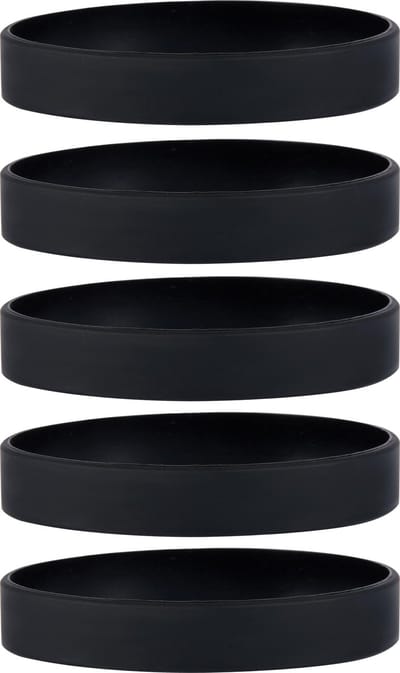 Dinilu - 30 x Siliconen Armbanden Zwart - voor Volwassenen