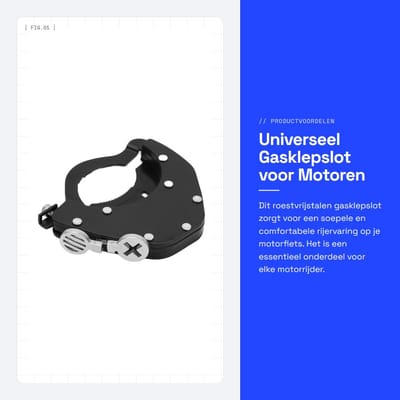 Dailygoods- Gasklepslot Universeel - Verstelbaar Ontwerp - Duurzaam Metaal - Gasklephouder Motorfietsen - Handige Gasbediening - Inclusief Accessoires - Gasvergrendeling