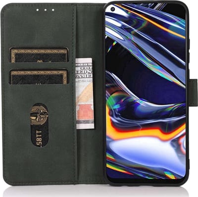 KHAZNEH Motorola Moto G53/G13/G23 Hoesje Retro Wallet Book Case Groen