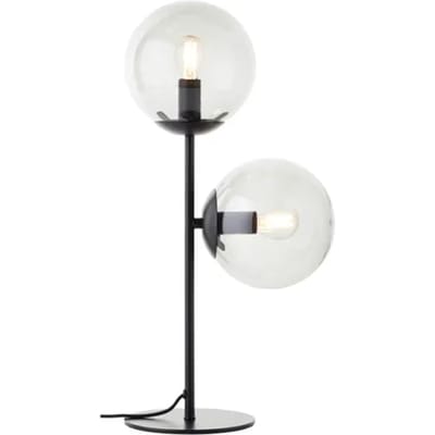 Brilliant Ariol - Tafellamp - Glas - 2xE14 Max. 40W - Zwart