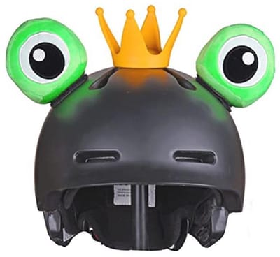 Schattige Kikkerkroon Motorhelm Decoratie met Zelfklevende Stickers